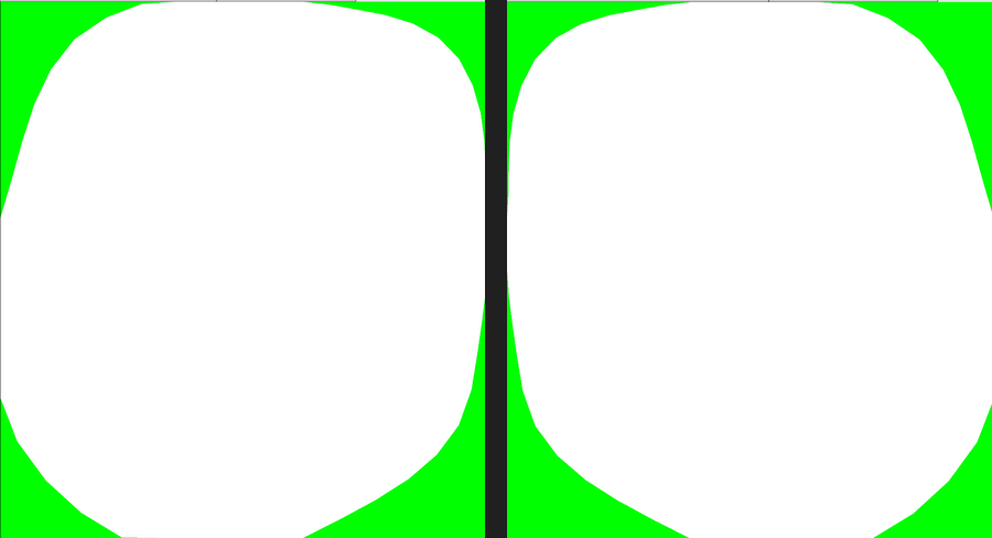 The runtime-provided hidden-area meshes for the left and right eyes